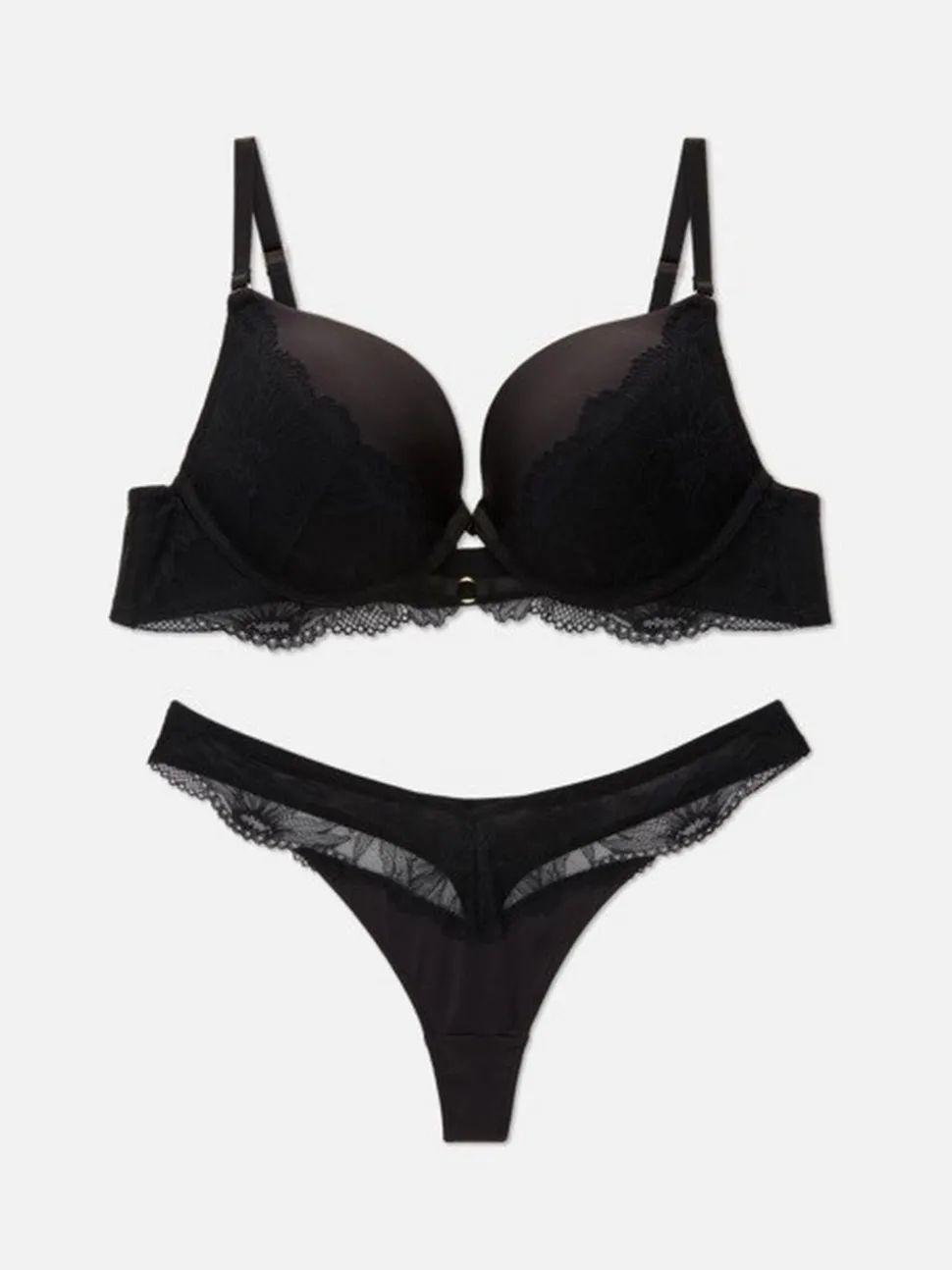 Set mit Maximizer-BH aus Satin und Spitze