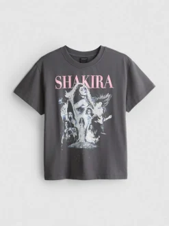 „Shakira“ T-Shirt aus reiner Baumwolle mit Grafik