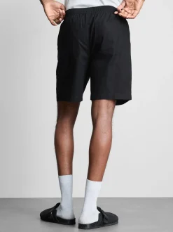 Shorts aus Leinengemisch mit Kordelzug