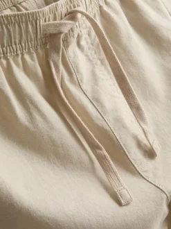 Shorts aus Leinengemisch mit Kordelzug
