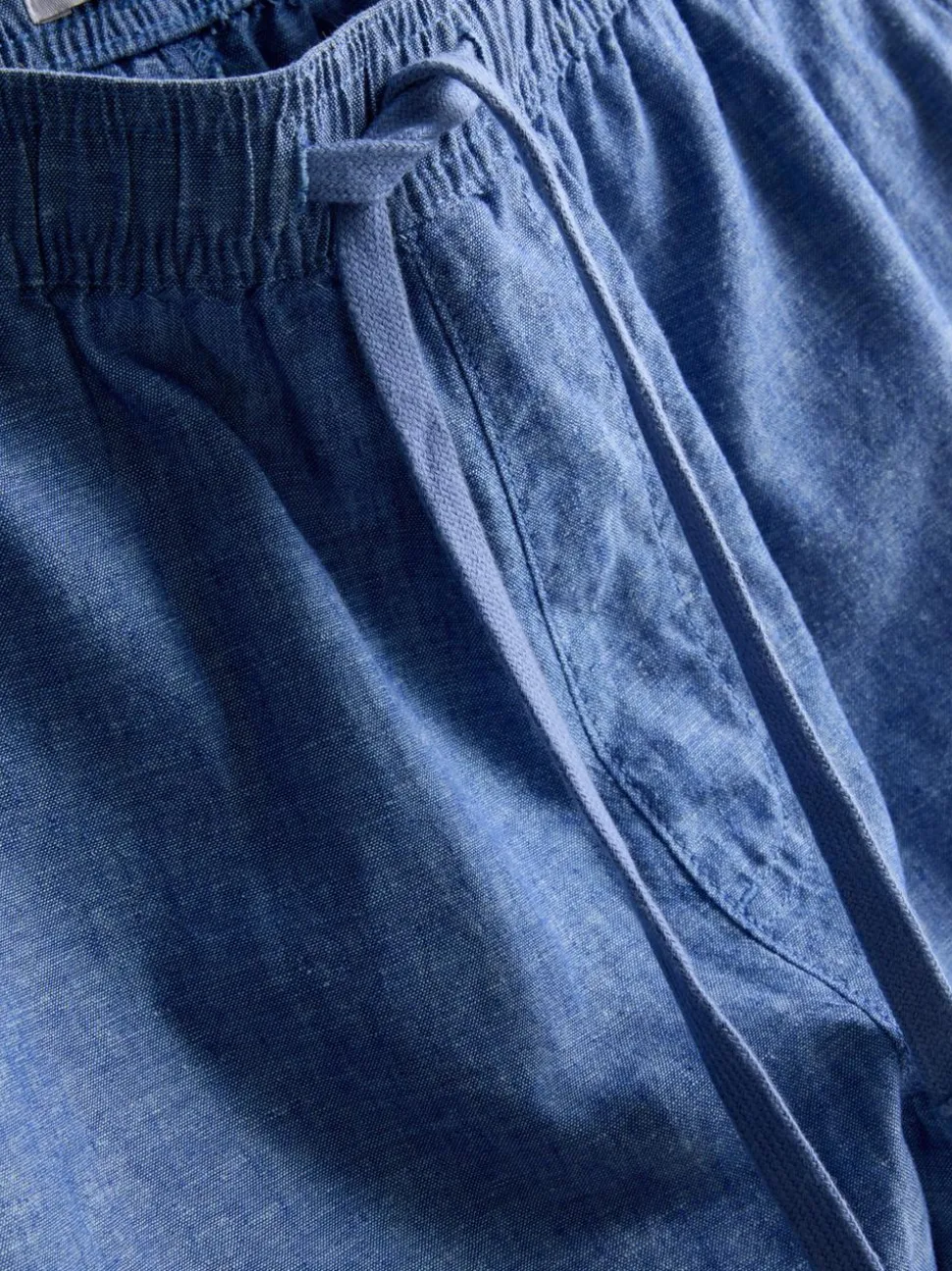 Shorts aus Leinengemisch mit Kordelzug