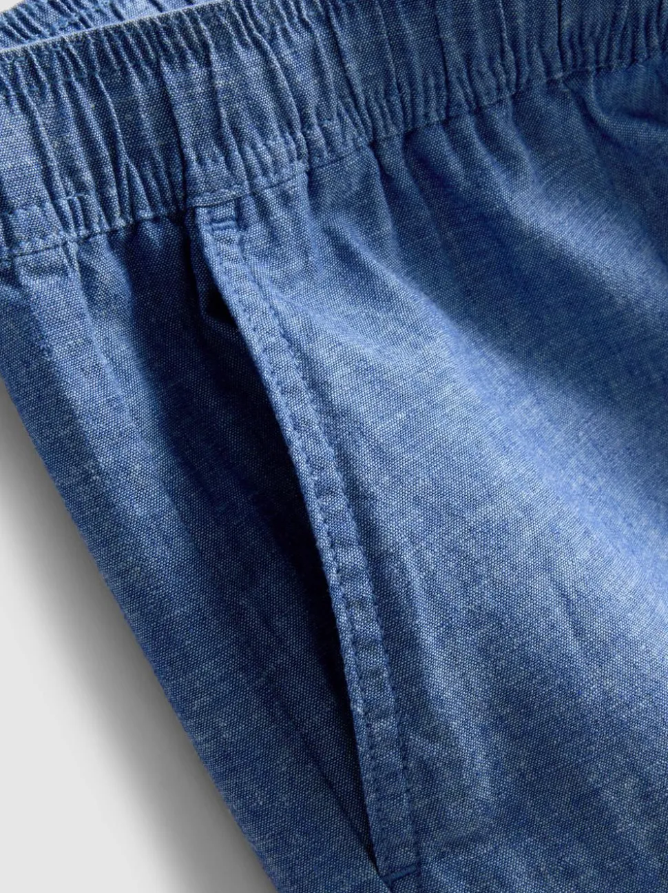 Shorts aus Leinengemisch mit Kordelzug