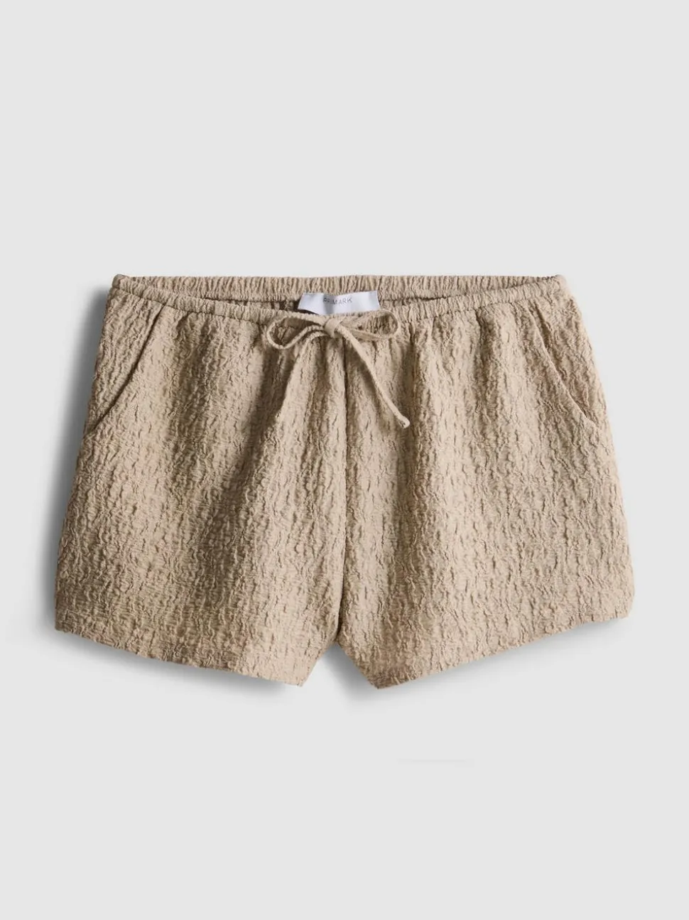 Shorts mit Falten und Kordelzug