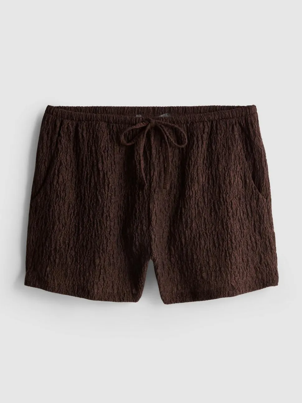 Shorts mit Falten und Kordelzug