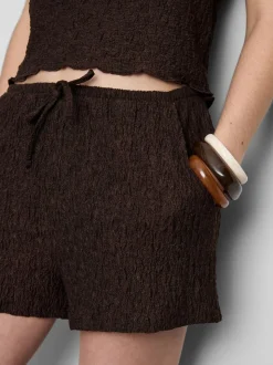 Shorts mit Falten und Kordelzug
