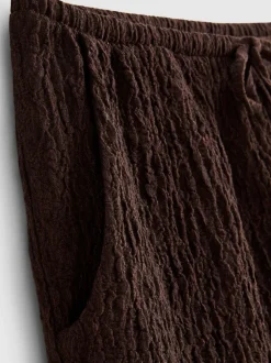 Shorts mit Falten und Kordelzug