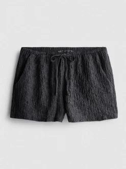 Shorts mit Falten und Kordelzug