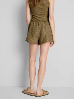 Shorts mit Falten und Kordelzug