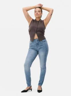 Skinny-Fit Jeans mit hohem Bund