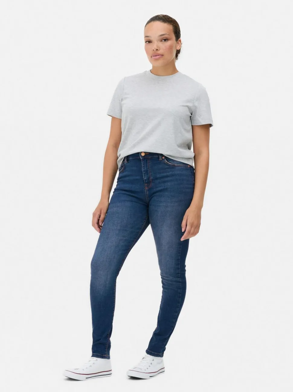 Skinny-Fit Jeans mit hohem Bund