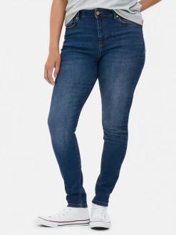 Skinny-Fit Jeans mit hohem Bund