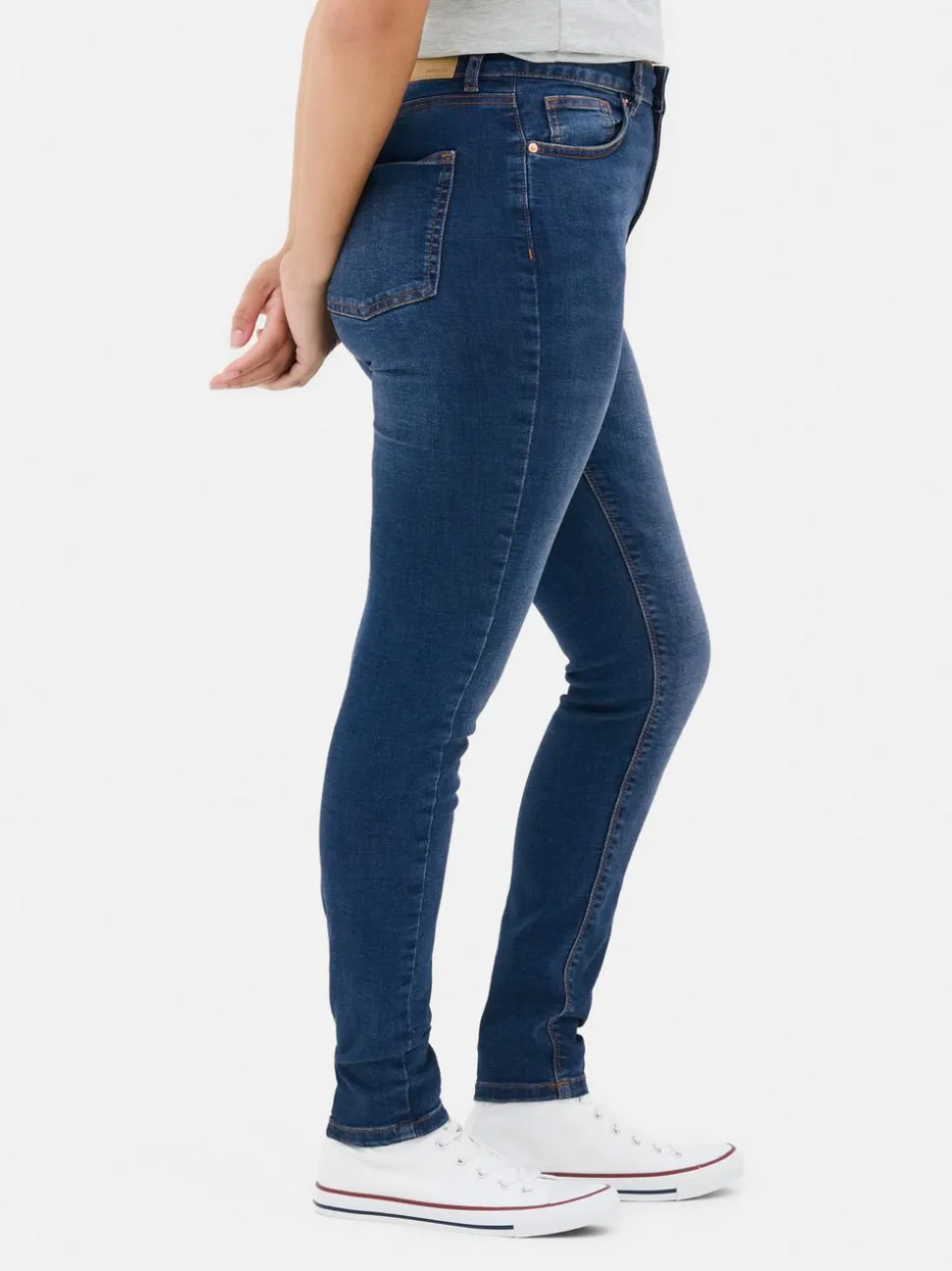 Skinny-Fit Jeans mit hohem Bund