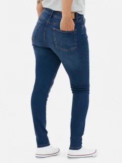 Skinny-Fit Jeans mit hohem Bund