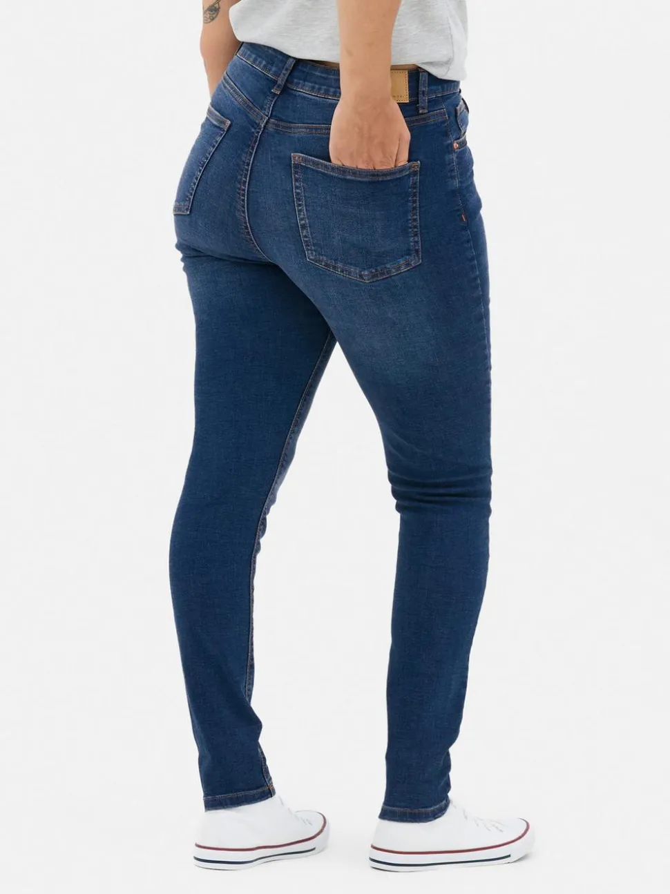 Skinny-Fit Jeans mit hohem Bund