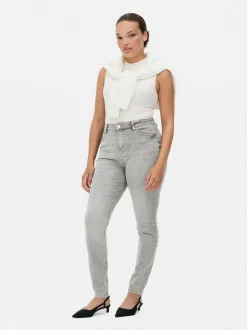 Skinny-Fit Jeans mit hohem Bund