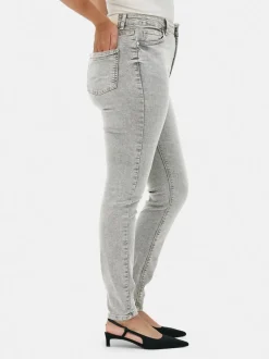 Skinny-Fit Jeans mit hohem Bund