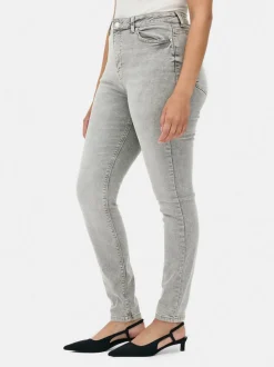 Skinny-Fit Jeans mit hohem Bund