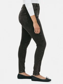 Skinny-Fit Jeans mit hohem Bund