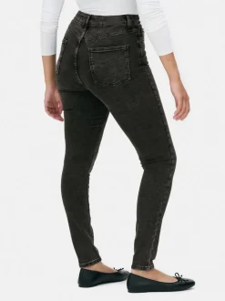 Skinny-Fit Jeans mit hohem Bund