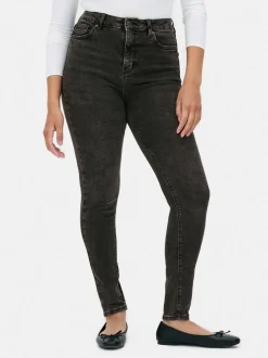 Skinny-Fit Jeans mit hohem Bund