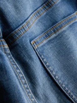 Skinny-Jeggings aus reiner Baumwolle mit mittelhohem Bund