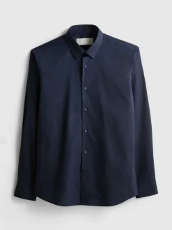 Slim-Fit-Hemd mit Knopfleiste und Stretchanteil