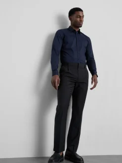 Slim-Fit-Hemd mit Knopfleiste und Stretchanteil