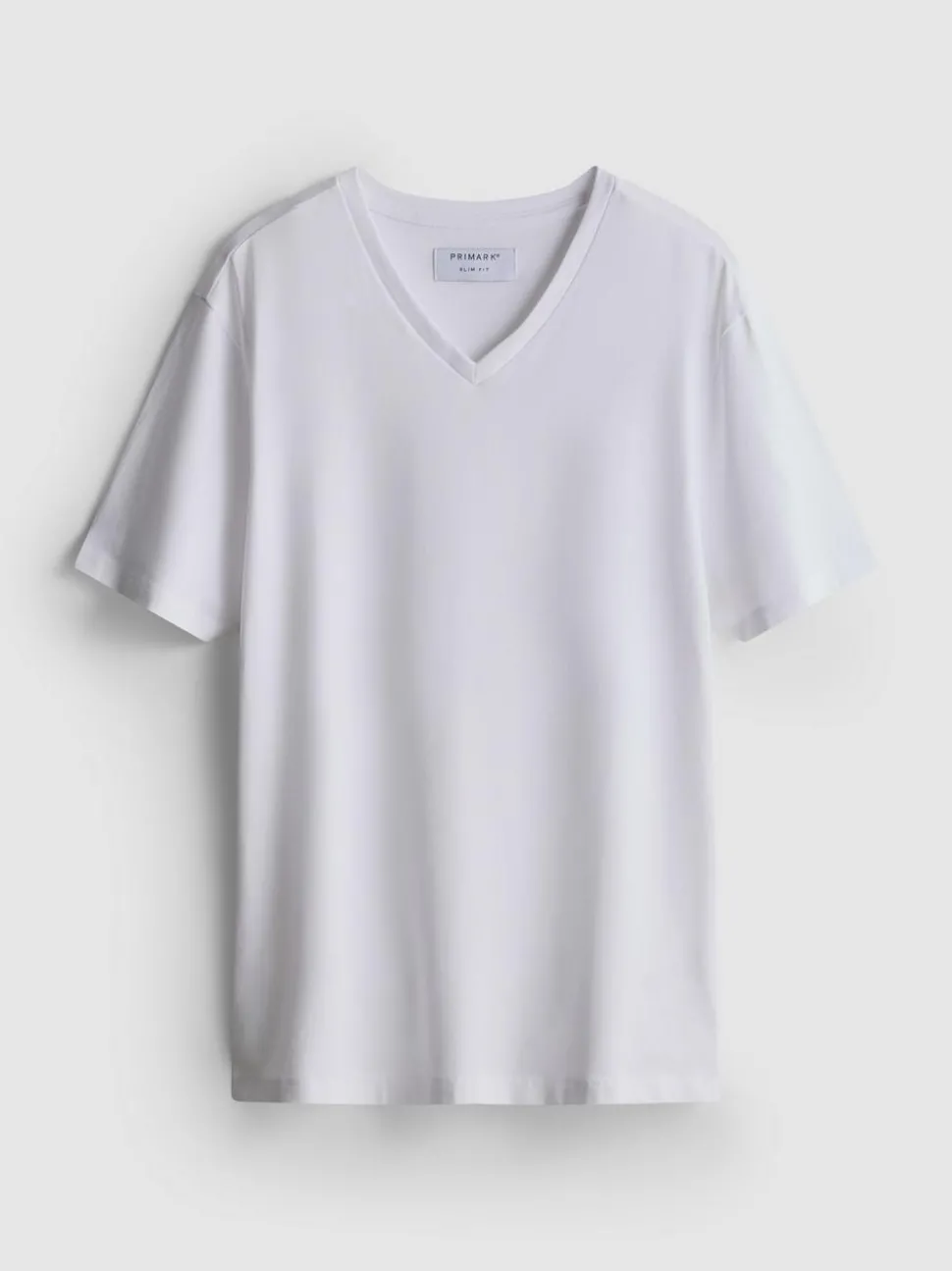 Slim-Fit-T-Shirt mit V-Ausschnitt und Stretchanteil