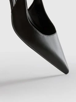 Slingback-Pumps aus Kunstleder