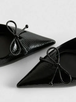 Slingback-Pumps mit Zierschleife