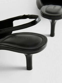 Slingback-Pumps mit Zierschleife