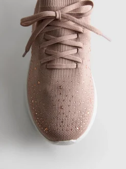 Slip-on-Sneaker mit Strassakzenten