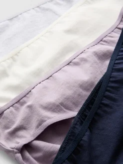 Slips aus reiner Baumwolle mit hohem Beinausschnitt, 4er-Pack