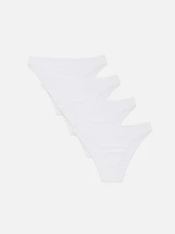 Slips mit hohem Beinausschnitt, 4er-Pack