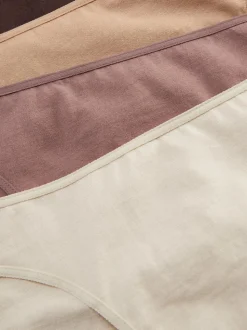 Slips mit hohem Beinausschnitt und neutralen Farben, 4er-Pack