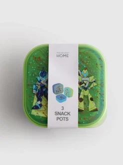 Snack-Dosen mit Deckel, 3er-Pack
