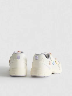 Sneaker mit dicker Sohle und Blumenmuster