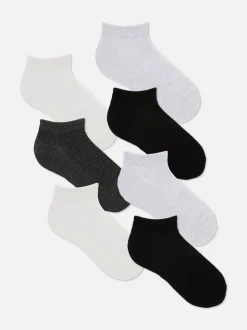 Sneakersocken in neutralen Farbtönen, 7er-Pack