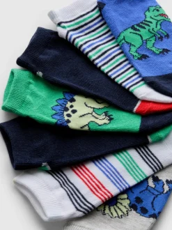 Sneakersocken mit Dinosaurier-Grafik, 7er-Pack