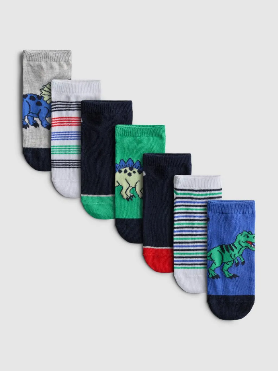 Sneakersocken mit Dinosaurier-Grafik, 7er-Pack