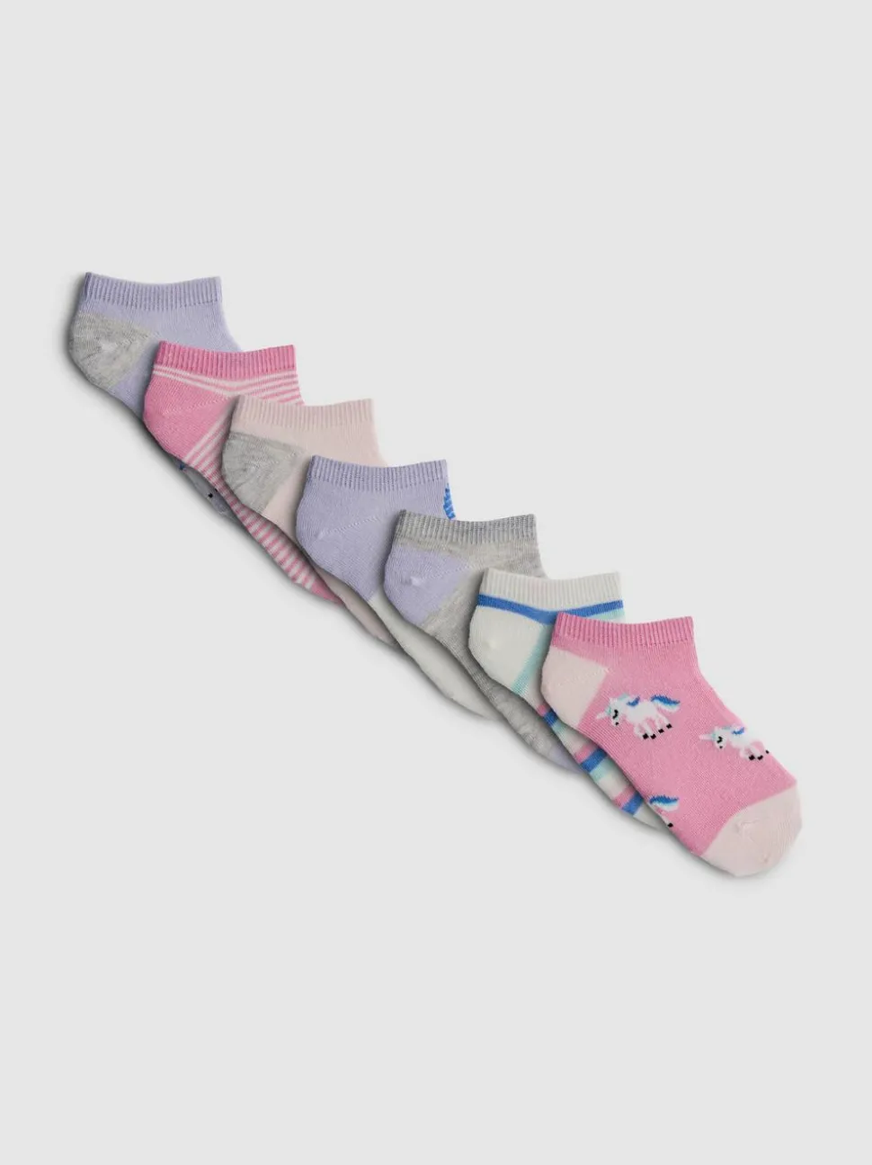 Sneakersocken mit Einhorn-Design, 7er-Pack