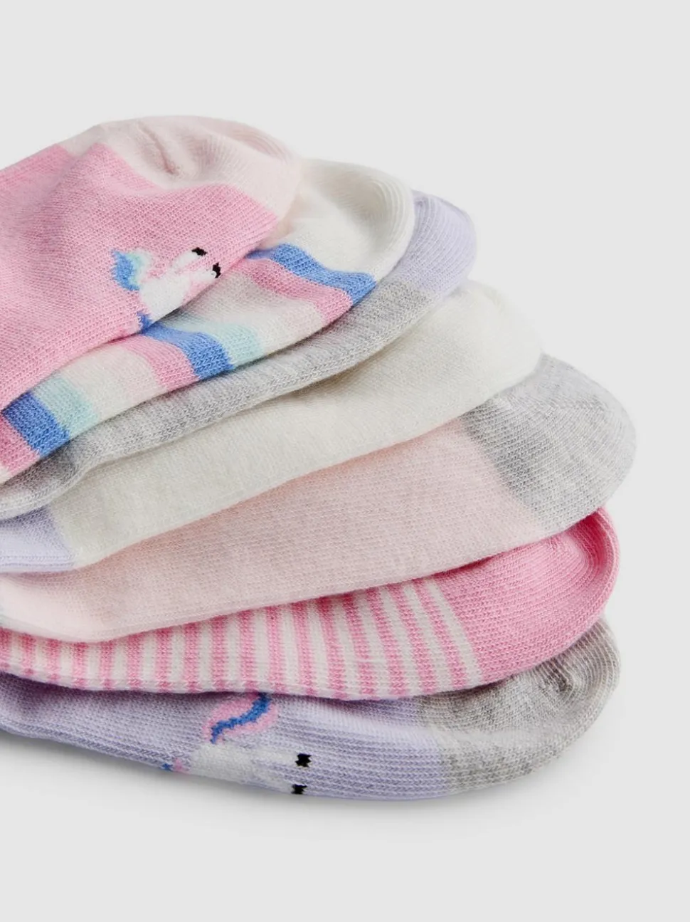 Sneakersocken mit Einhorn-Design, 7er-Pack