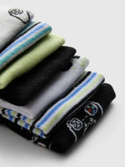 Sneakersocken mit Gaming-Grafiken, 7er-Pack