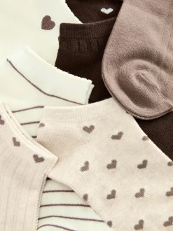 Sneakersocken mit Herzmuster, 7er-Pack