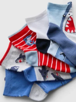 Socken mit Hai-Grafik, 5er-Pack