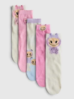 Socken mit Monster-Grafik, 5er-Pack