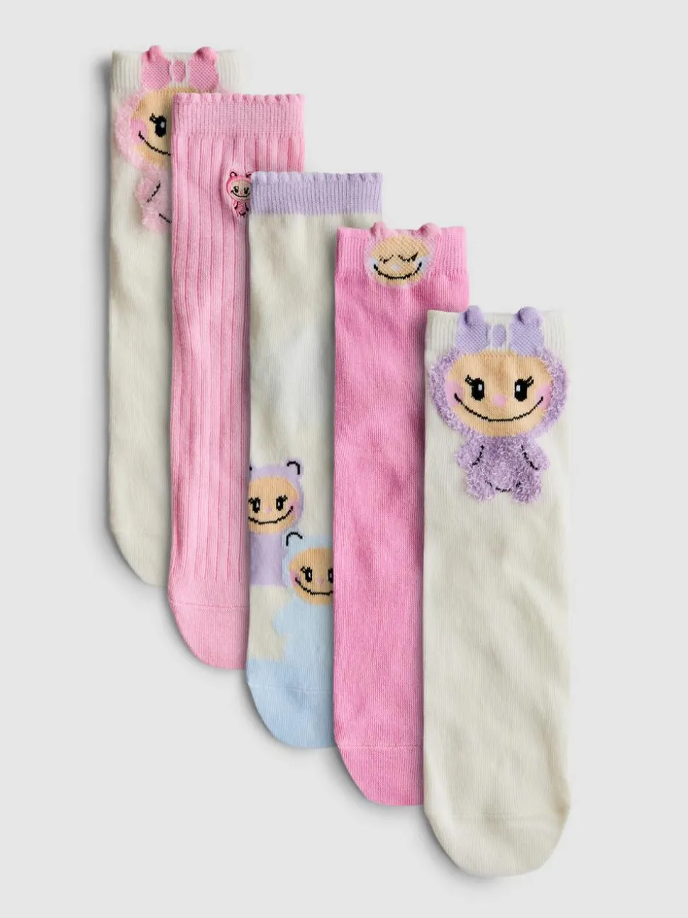 Socken mit Monster-Grafik, 5er-Pack
