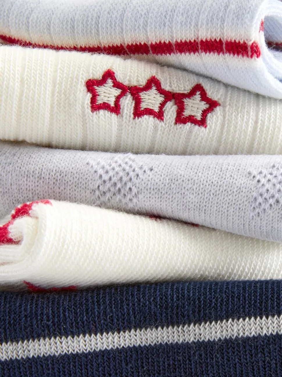 Socken mit Streifen und Sternen, 5er-Pack