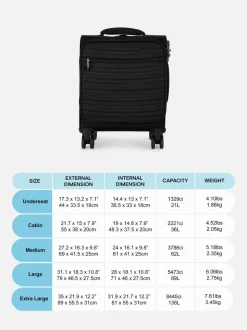 Softshell-Koffer mit 8 Rollen