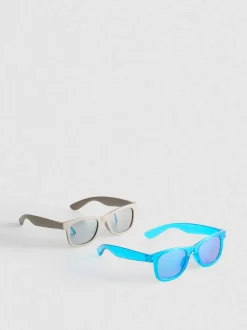 Sonnenbrillen mit eckiger Fassung, 2er-Pack